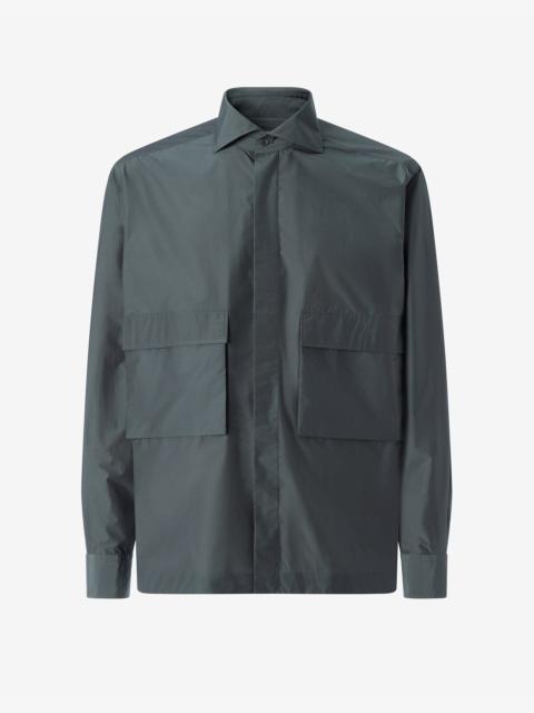 CORNELIANI Green cotton blend shirt