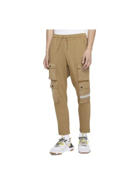 Nike Nike Sportswear City Made Multiple Pockets Reflective Logo Knit Casual Pants Brown DB3612-303
