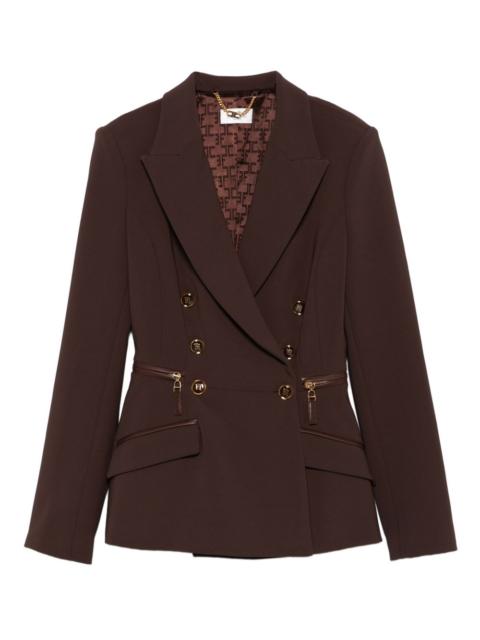 ELISABETTA FRANCHI double-breasted zip-detail jacket