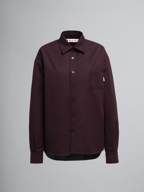 Marni YARN-DYED  WOOL GABARDINE OVERSHIRT