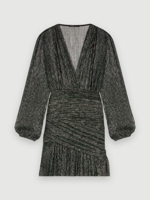 maje Draped lurex dress