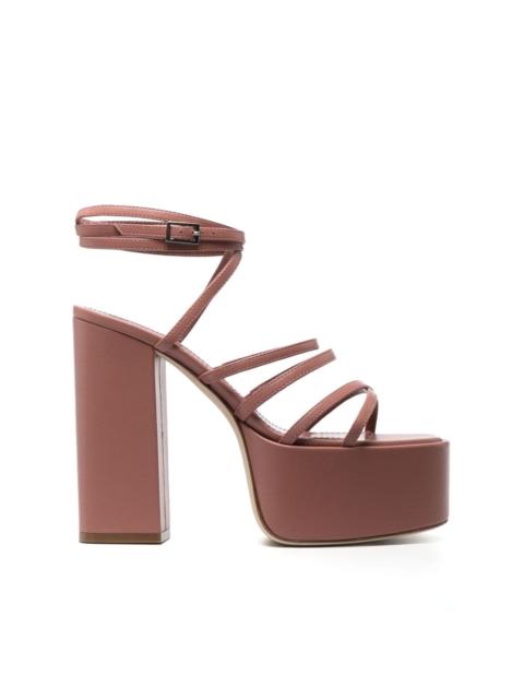 PARIS TEXAS Acid Green Leather Evita Sandals | italist