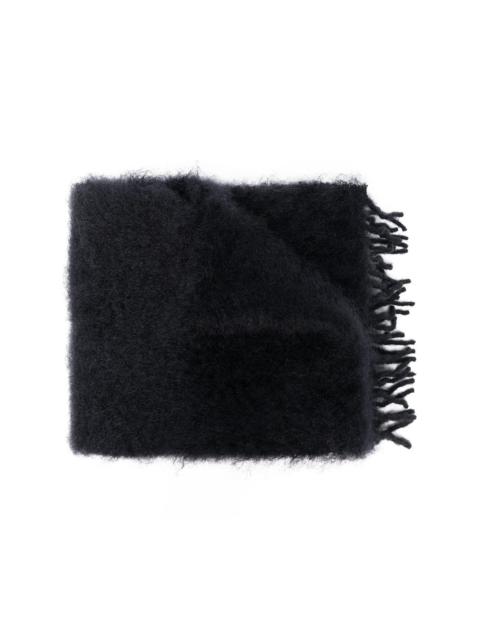 Loewe Anagram fringe-edge scarf