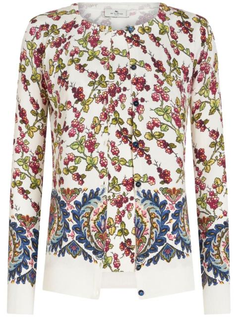 Etro berry-motif cotton twin-set