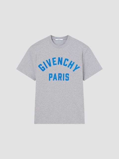Givenchy Men's Paris T-Shirt in Cotton - Grey Blue