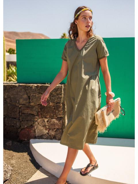 SAINT JAMES MORGANE V-Neck Cotton Dress