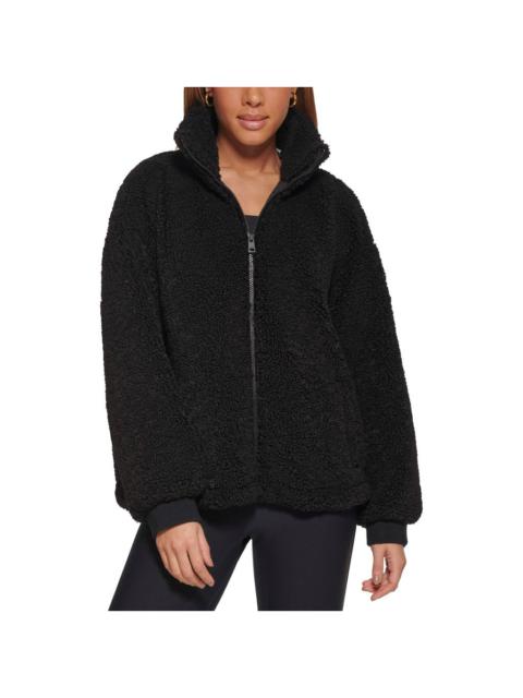 levi's Zip Front Teddy Jacket in Black at Nordstrom