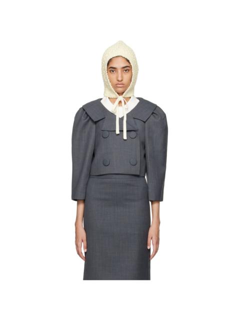 SHUSHU/TONG Gray Puff Sleeve Jacket