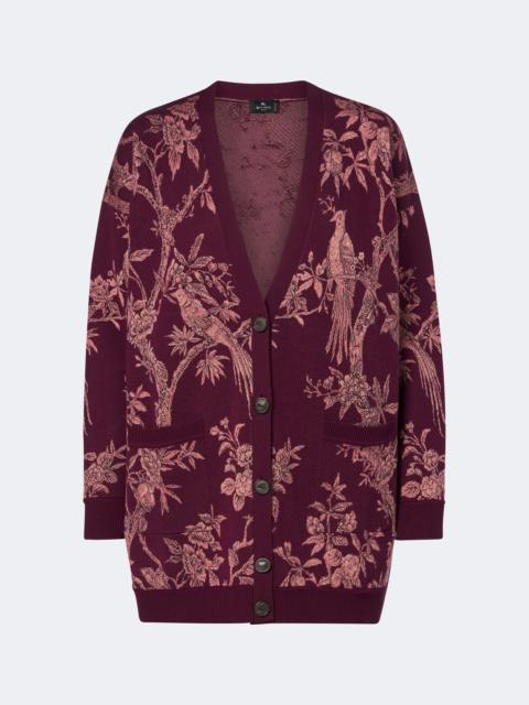 Etro Floral jacquard wool-blend cardigan