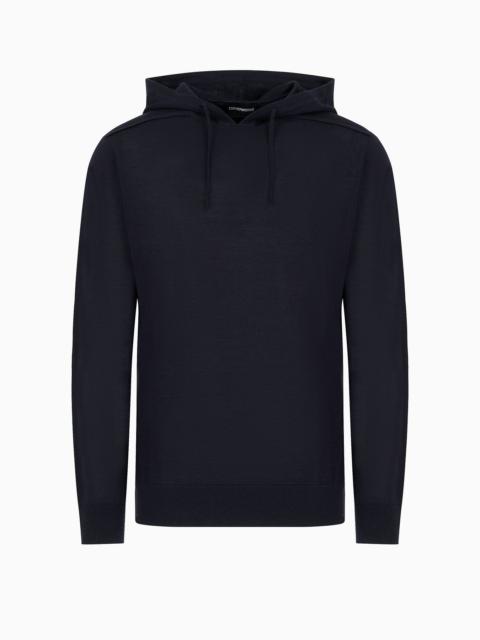 ASV Lyocell and wool-blend jumper with hood