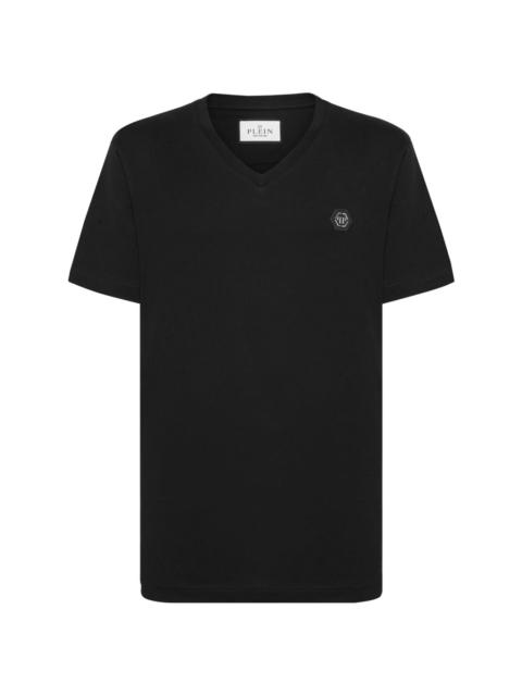 V-neck logo-print T-shirt