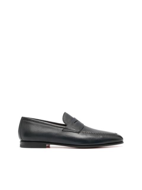 Santoni penny-slot leather loafers