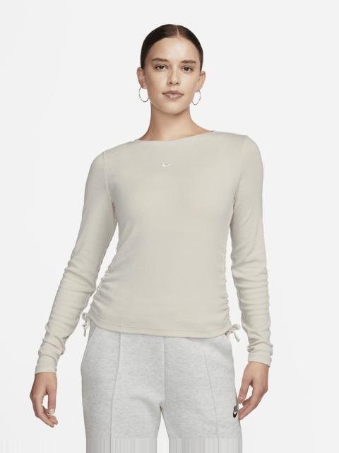 Women's Nike Sportswear Essential Ribbed Long-Sleeve Mod Crop Top