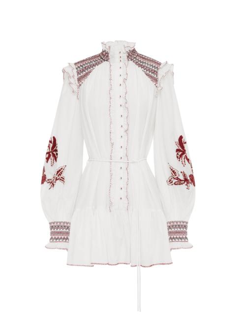 ALÉMAIS Odie Embroidered Mini Dress