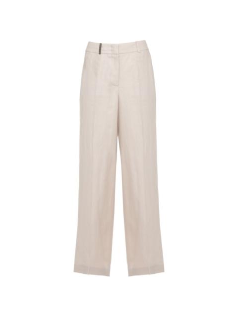 PESERICO bead-detail wide-leg trousers
