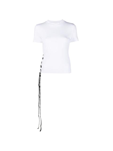 VERSACE JEANS COUTURE lace-up cotton T-shirt