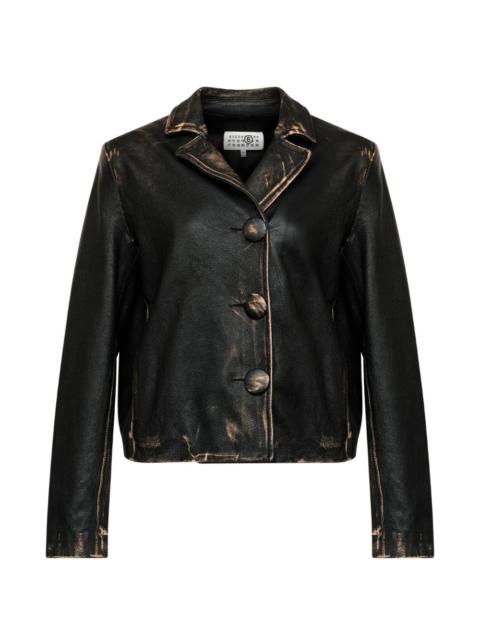 MM6 Maison Margiela buttoned leather jacket