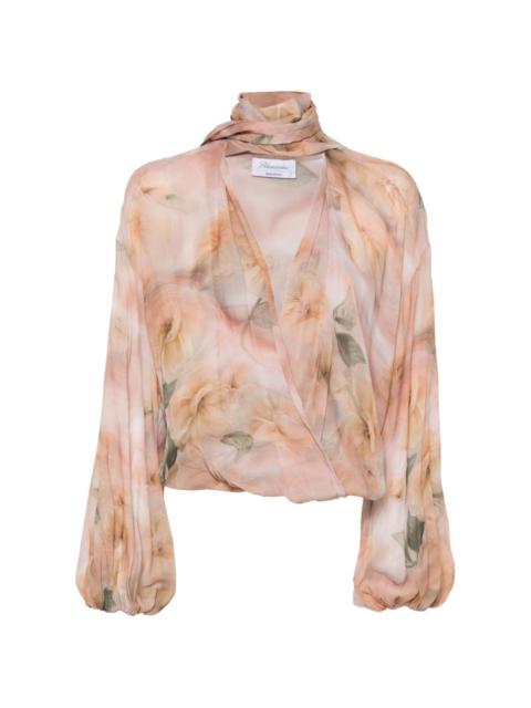 floral crepe blouse