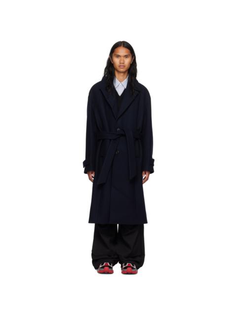 JUUN.J Navy Oversized Coat