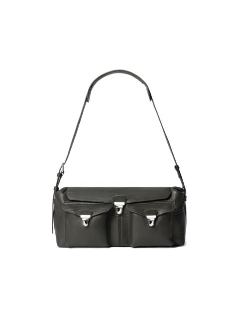 Lemaire flap metal-clip leather shoulder bag