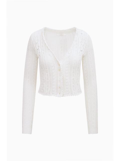 LoveShackFancy Danilara Cotton Crochet Cardigan