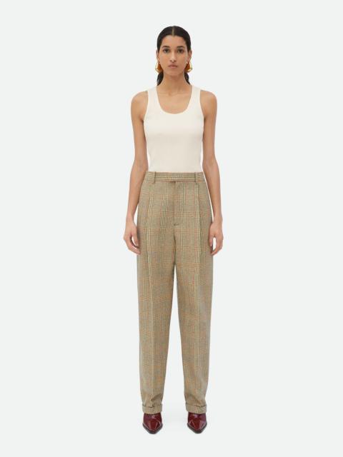 Bottega Veneta Prince Of Wales Wool Trousers