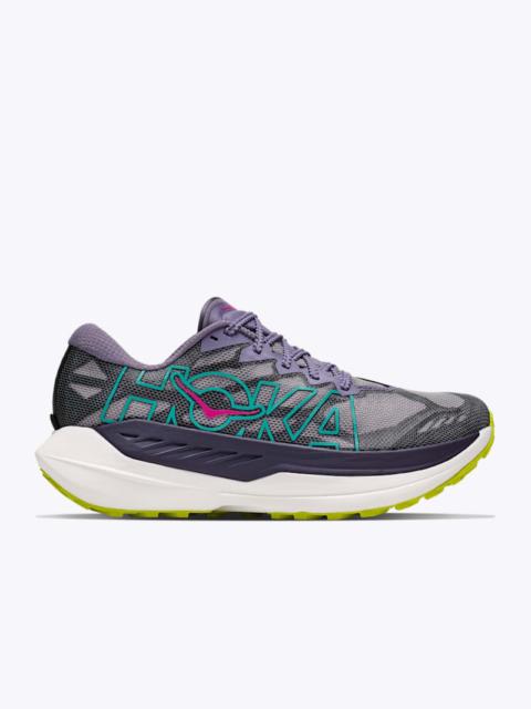 HOKA Women's Rocket X Trail Shoes in Purple Fog/Hoka Citrus