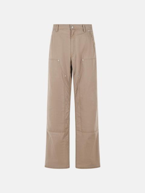 MM6 Maison Margiela DARK BEIGE COTTON TROUSERS