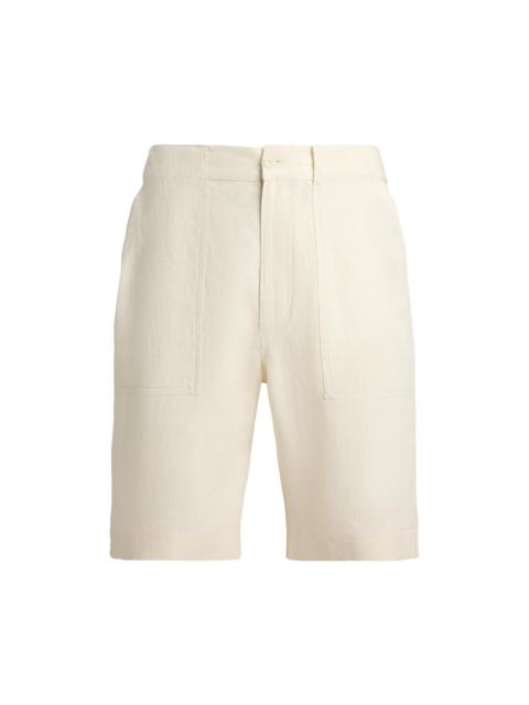 Ralph Lauren Men's Hand-Tailored Linen Relaxed-Fit Shorts - Classic Cream