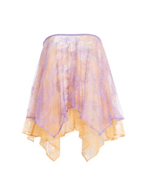 THIRD FORM Reflect Strapless Lace Top purple