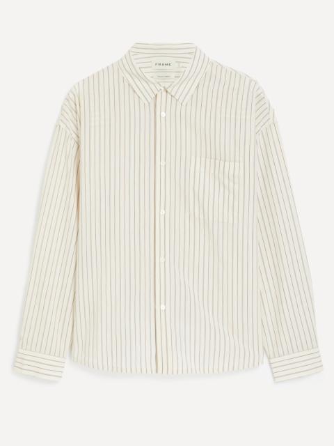 FRAME Brown-Striped Shirt