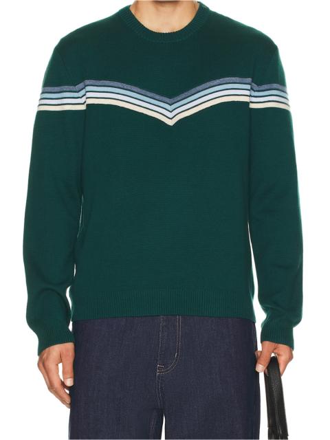 Marine Layer Chevron Varsity Crew Sweater