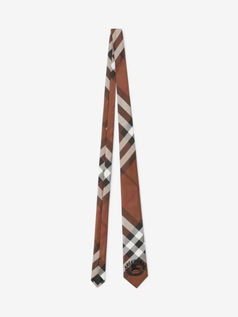 Burberry Classic Cut EKD and Check Silk Tie