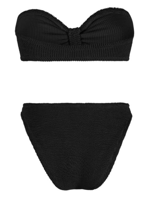Hunza G crinkle-texture bikini