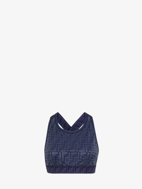 FENDI Blue FF Lycra® top