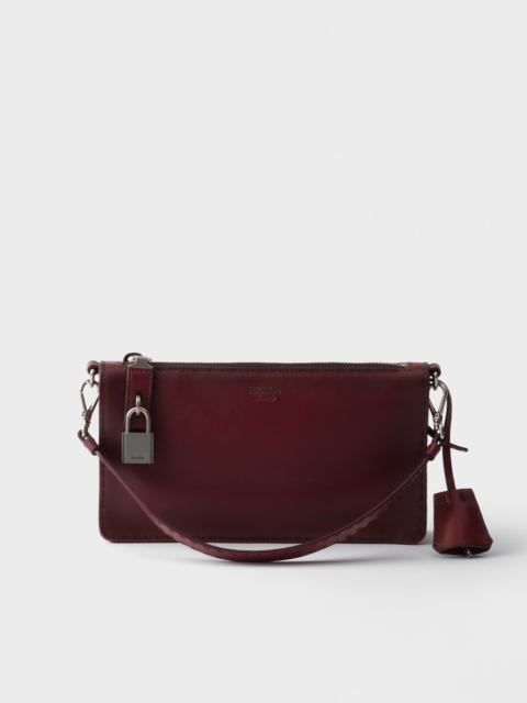 Prada Antiqued leather pouch