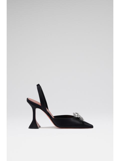 Amina Muaddi ROSIE SLING BLACK SATIN