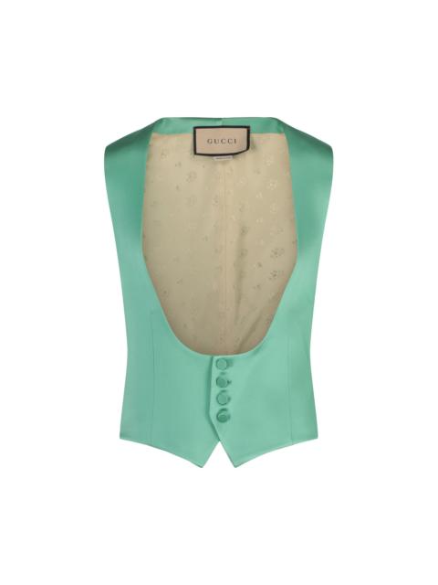 GUCCI Gucci Scoopneck Tailored Vest 'Green'