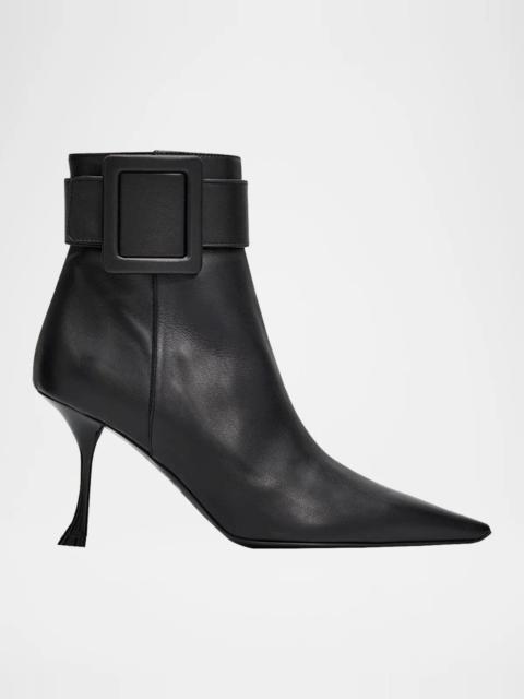 Roger Vivier 85mm Viv Ville Leather Booties
