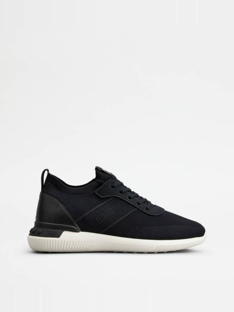 Tod's NO_CODE KNIT IN TECHNICAL FABRIC AND LEATHER - BLACK