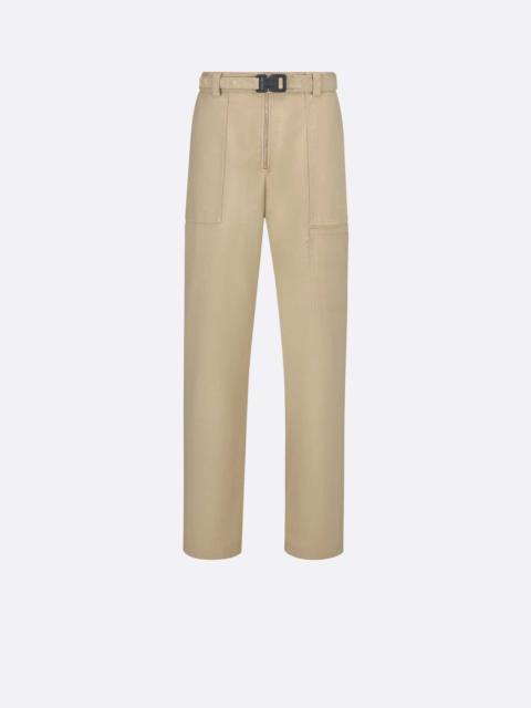 Dior Cargo Pants with 'CD' Buckle Belt