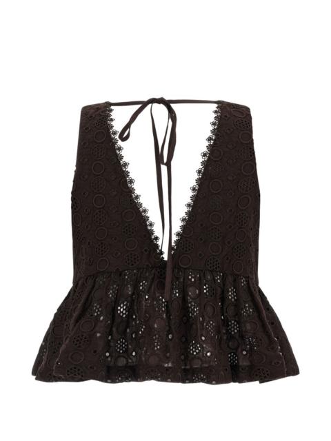 PINKO Kiersten broderie-anglaise top