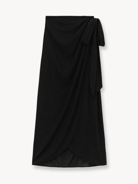 STAUD ANGELICA WRAP SKIRT BLACK