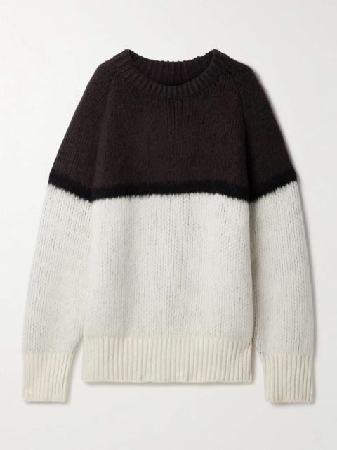 KHAITE Martina oversized ribbed cashmere and mohair-blend sweater