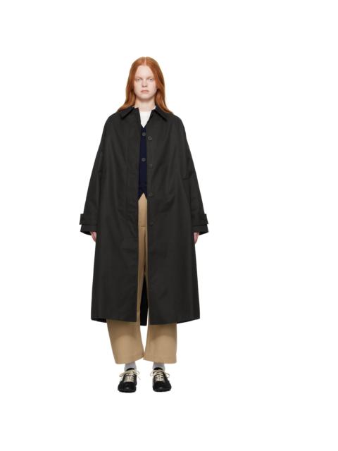 Studio Nicholson Navy Holin Technical Cotton Trench Coat
