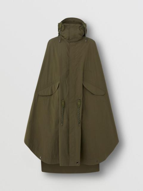 Burberry Packaway Technical Cotton Hooded Cape
