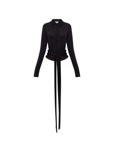 GANNI tie-detail blouse