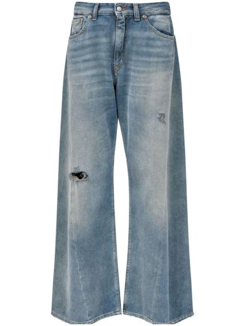 MM6 Maison Margiela distressed wide-leg jeans