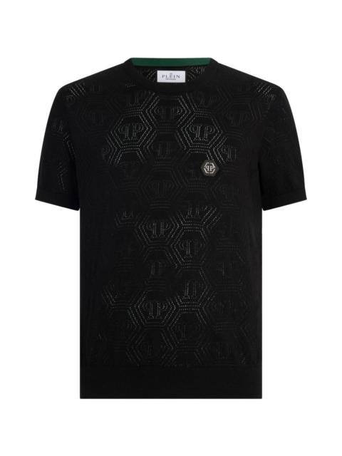 PHILIPP PLEIN monogram-pattern T-shirt