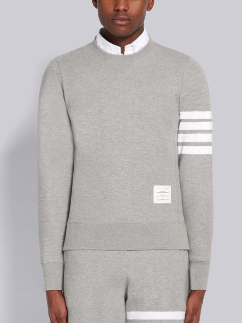 Light Grey Loopback Jersey Knit 4-bar Crew Neck Sweatshirt